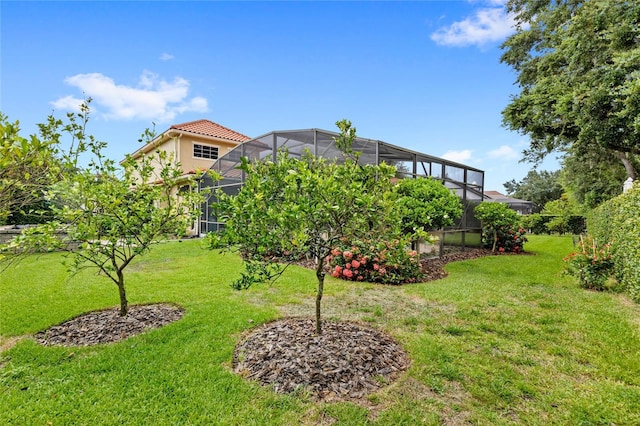 8424 Lake Burden Cir, Windermere, FL 34786 - view of green lawn featuring glass enclosure