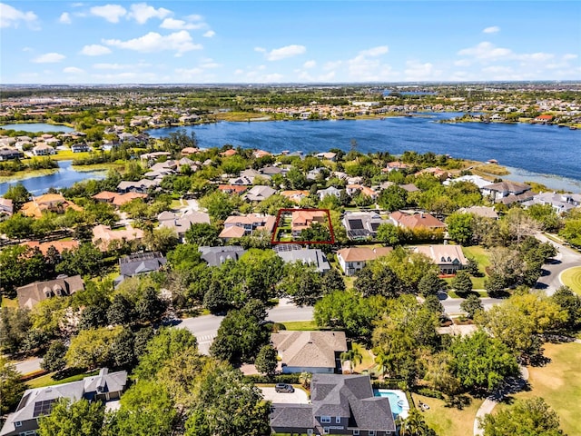 8424 Lake Burden Cir, Windermere, FL 34786 - aerial view of residential area featuring a large body of water