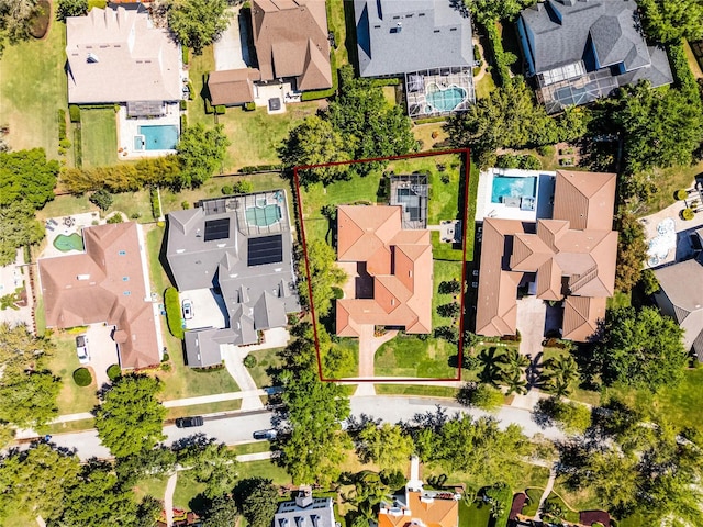 8424 Lake Burden Cir, Windermere, FL 34786 - aerial view of residential area with property boundaries highlighted