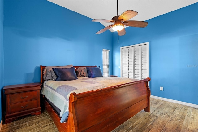 851 Bates Ct, Casselberry, FL 32707 - bedroom featuring wood finished floors and ceiling fan