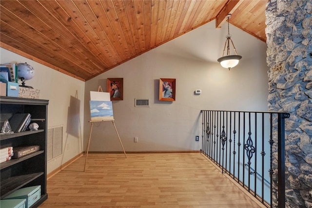 1035 Paladin Ct, Orlando, FL 32812 - hallway featuring wood finished floors and wood ceiling