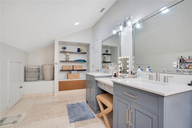 1035 Paladin Ct, Orlando, FL 32812 - full bath featuring lofted ceiling and vanity