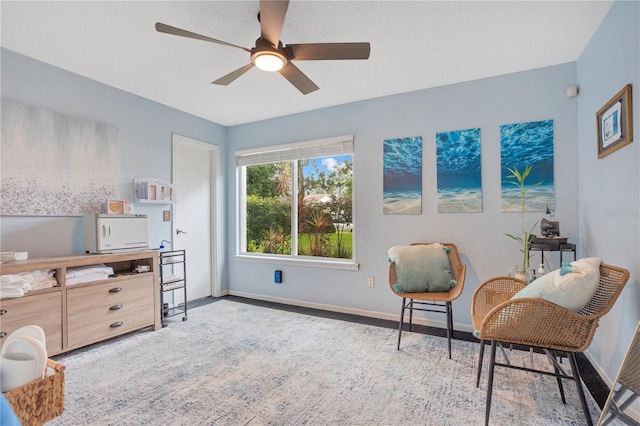 1035 Paladin Ct, Orlando, FL 32812 - sitting room featuring ceiling fan and wood finished floors