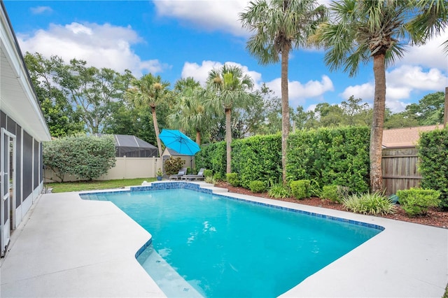 1035 Paladin Ct, Orlando, FL 32812 - view of pool with a fenced backyard and a patio