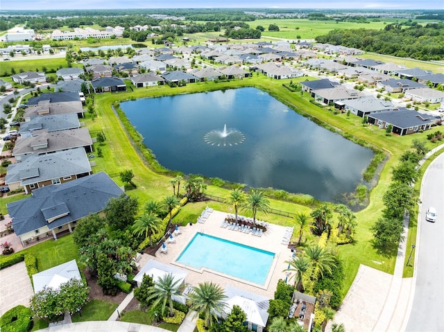 2302 Datura Loop, Saint Cloud, FL 34772 - aerial view of residential area with a large body of water and a pool area