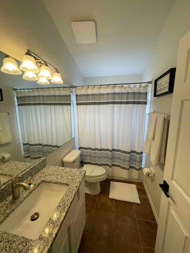 8071 Roaring Creek Ct, Kissimmee, FL 34747 - full bathroom with vanity, tile patterned flooring, and a shower with shower curtain