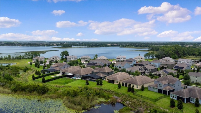 10180 Merrymeeting Bay Dr, Winter Garden, FL 34787 - aerial perspective of suburban area with a large body of water