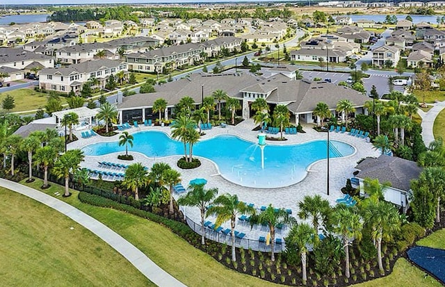 10180 Merrymeeting Bay Dr, Winter Garden, FL 34787 - aerial perspective of suburban area featuring a pool