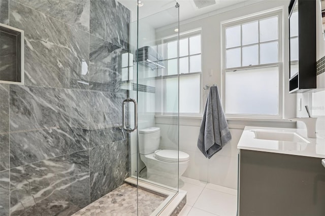 213 Phillips Pl, Orlando, FL 32806 - full bath with vanity, a shower stall, and tile patterned floors