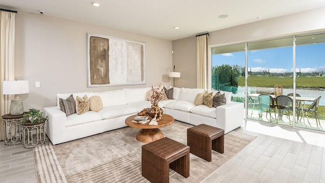 5277 Bowspirit Way, Saint Cloud, FL 34771 - living room with light wood-style floors and recessed lighting