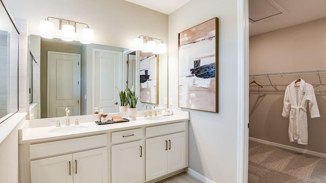 5277 Bowspirit Way, Saint Cloud, FL 34771 - full bathroom with double vanity and a walk in closet