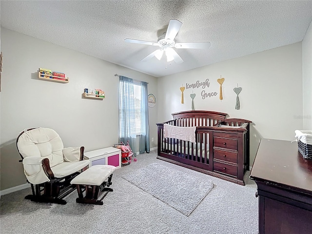 238 Hunt St, Clermont, FL 34711 - carpeted bedroom with ceiling fan and a textured ceiling