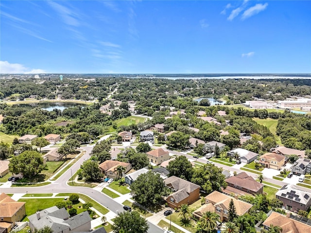 238 Hunt St, Clermont, FL 34711 - aerial view of residential area with a large body of water and a tree filled landscape