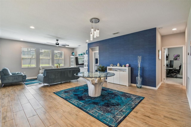 2433 Santa Vista Loop, Apopka, FL 32703 - dining area featuring wood finished floors, recessed lighting, and ceiling fan