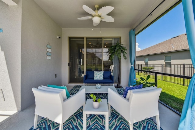 2433 Santa Vista Loop, Apopka, FL 32703 - view of patio / terrace featuring ceiling fan and outdoor lounge area