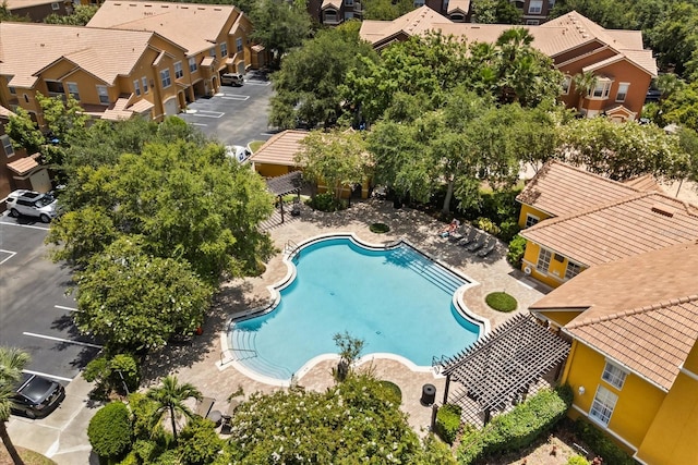 8842 Villa View Cir Unit 207, Orlando, FL 32821 - aerial view of residential area with a pool