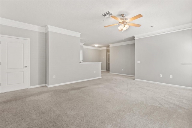 8842 Villa View Cir Unit 207, Orlando, FL 32821 - carpeted spare room with crown molding and a ceiling fan