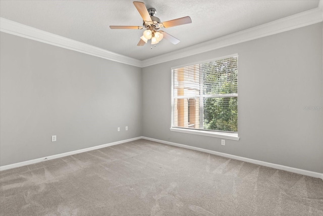 8842 Villa View Cir Unit 207, Orlando, FL 32821 - carpeted empty room with crown molding and a ceiling fan