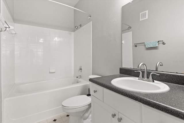 8842 Villa View Cir Unit 207, Orlando, FL 32821 - bathroom featuring shower / bath combination, vanity, and tile patterned flooring