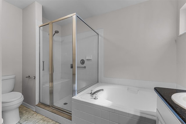 1326 Hampshire Place Cir, Altamonte Springs, FL 32714 - full bathroom with a bath, vanity, and a stall shower
