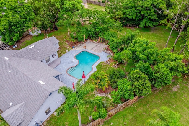 9001 New Orleans Ct, Orlando, FL 32818 - bird's eye view of a tree filled landscape and a pool