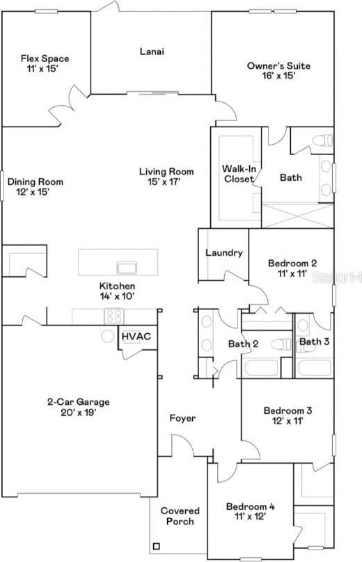 2149 Raglan Cir, Ormond Beach, FL 32174 - view of floor plan / room layout