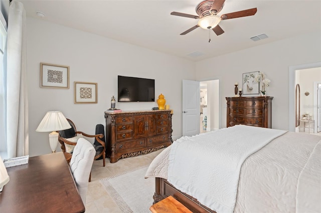 2338 Clemblue Rd, Clermont, FL 34715 - bedroom featuring light tile patterned floors and ceiling fan