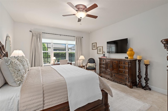 2338 Clemblue Rd, Clermont, FL 34715 - bedroom featuring light tile patterned floors and ceiling fan