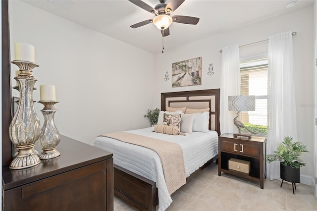 2338 Clemblue Rd, Clermont, FL 34715 - bedroom featuring light tile patterned floors and ceiling fan