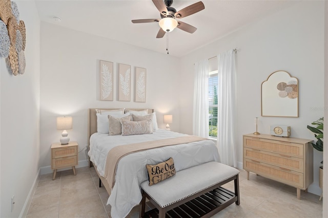 2338 Clemblue Rd, Clermont, FL 34715 - bedroom with light tile patterned flooring and ceiling fan