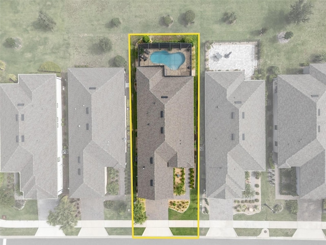 2338 Clemblue Rd, Clermont, FL 34715 - aerial view of residential area featuring property parcel outlined