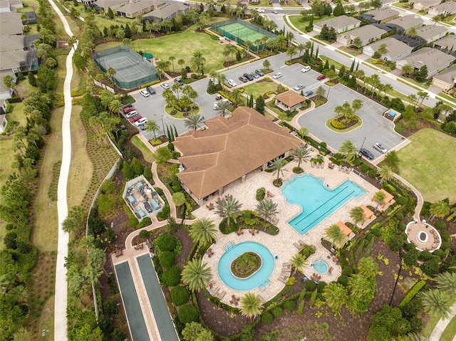 2338 Clemblue Rd, Clermont, FL 34715 - aerial overview of property's location with a pool area