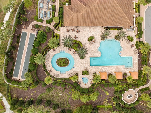 2338 Clemblue Rd, Clermont, FL 34715 - aerial overview of property's location with a pool