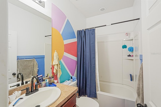 2647 Running Oak Ct, North Port, FL 34289 - bathroom featuring vanity and shower / bath combination with curtain