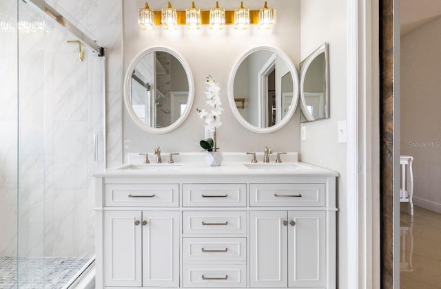 1041 Jaybee Ave, Davenport, FL 33897 - bathroom with a stall shower and double vanity