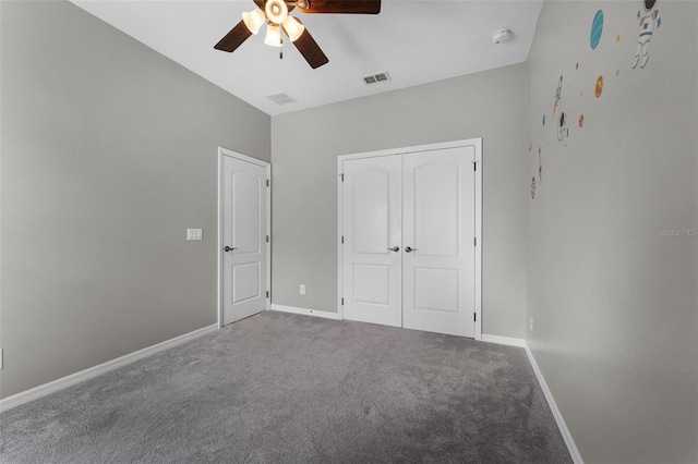 6539 Chagford Ln, Windermere, FL 34786 - unfurnished bedroom featuring carpet, a closet, and ceiling fan