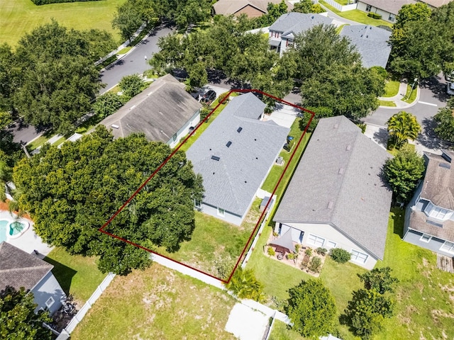 6539 Chagford Ln, Windermere, FL 34786 - aerial view of residential area featuring property parcel outlined