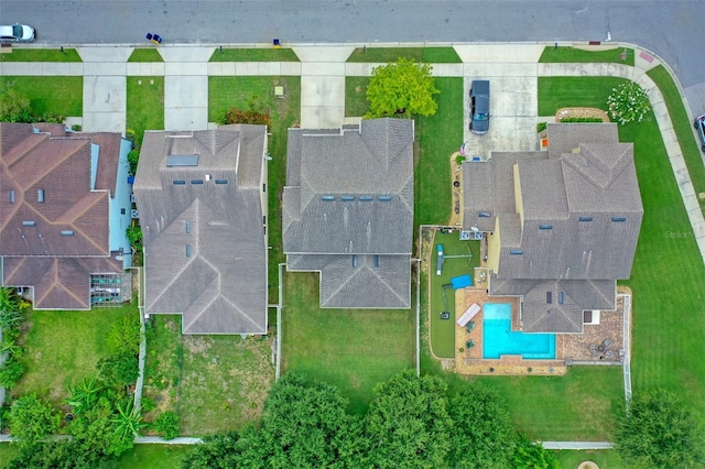 1005 Thunderhead Ln, Minneola, FL 34715 - aerial perspective of suburban area with a pool