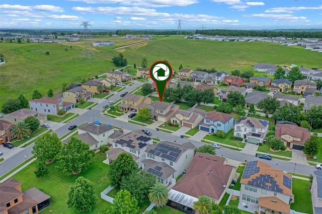 1005 Thunderhead Ln, Minneola, FL 34715 - aerial view of property and surrounding area featuring nearby suburban area