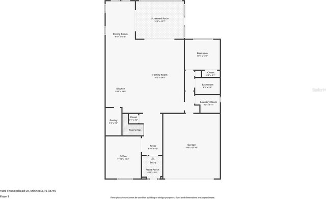 1005 Thunderhead Ln, Minneola, FL 34715 - view of floor plan / room layout