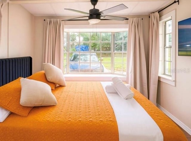 904 15th St NE, Winter Haven, FL 33881 - bedroom with baseboards and a ceiling fan