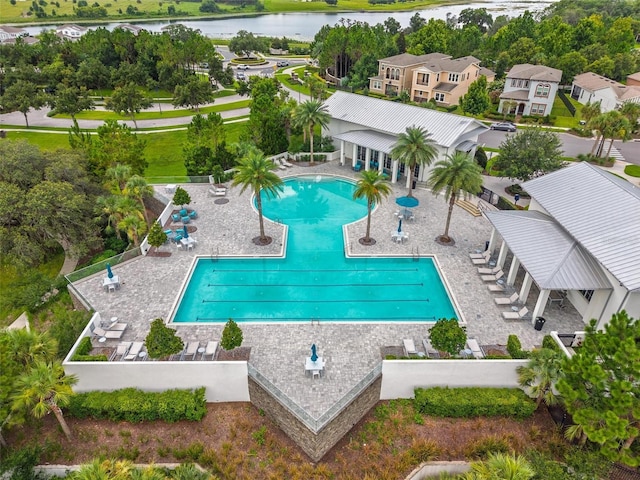 1559 Bayfront Park Aly, Winter Garden, FL 34787 - community pool with a water view and a patio area