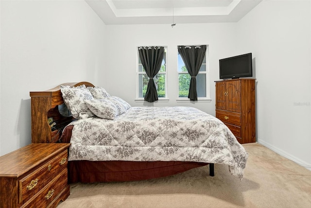 1559 Bayfront Park Aly, Winter Garden, FL 34787 - bedroom featuring light carpet and a tray ceiling