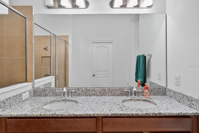 1559 Bayfront Park Aly, Winter Garden, FL 34787 - bathroom featuring double vanity and a stall shower