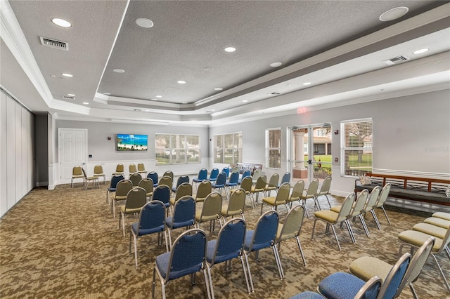 8362 Bella Tierra Ct Unit 10146, Davenport, FL 33896 - building lobby featuring a textured ceiling, ornamental molding, and recessed lighting