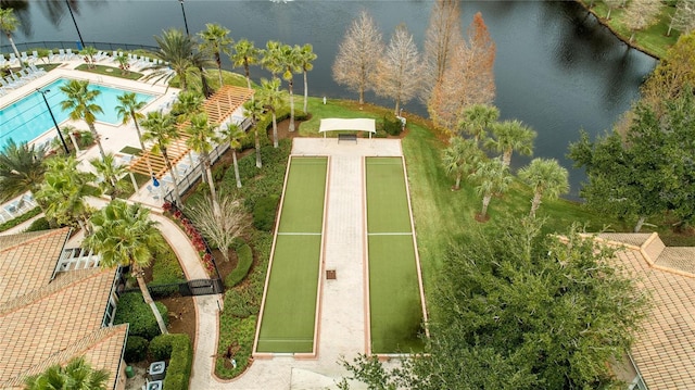 8362 Bella Tierra Ct Unit 10146, Davenport, FL 33896 - aerial view of a pool and a large body of water