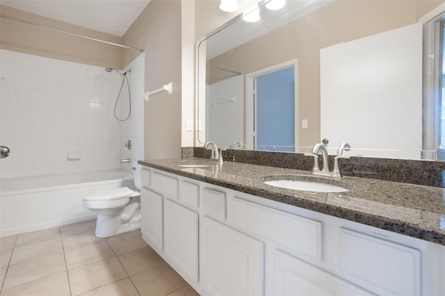 408 Summit Ridge Pl Unit 210, Longwood, FL 32779 - bathroom with double vanity, shower / washtub combination, and tile patterned flooring