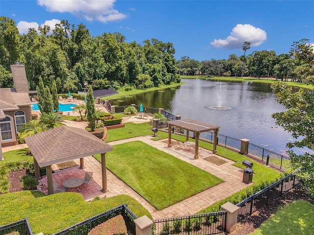 408 Summit Ridge Pl Unit 210, Longwood, FL 32779 - view of property's community featuring a gazebo, a water view, and a patio