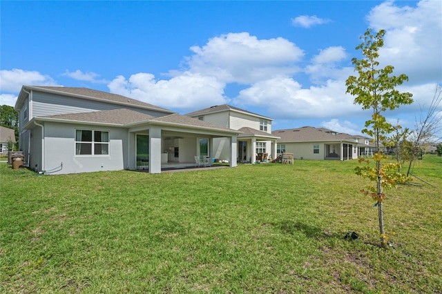 17571 Saw Palmeto Ave, Clermont, FL 34714 - rear view of house with a lawn, a patio, and stucco siding