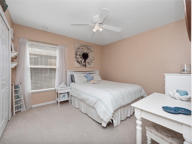 2454 Black Lake Blvd, Winter Garden, FL 34787 - bedroom featuring carpet flooring, a ceiling fan, and a closet